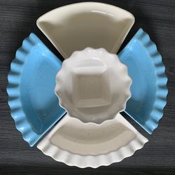 Vintage Chip &Dip Sauce Plates 