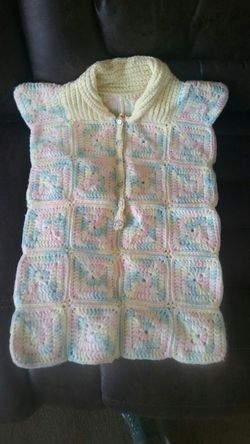 Hand Made Crocheted Baby Bunting...