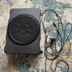 Kicker Sub with built in AMP 51HS10 Hideaway Compact Powered Subwoofer, 10-Inch
