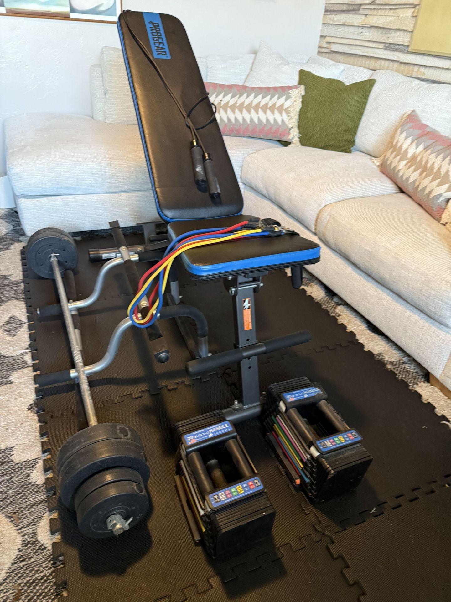 Powerblock Dumbbells Expandable Weights And Bench 92104