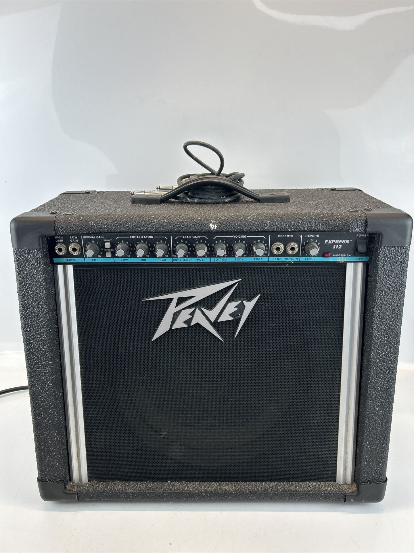 1990's Peavey Express 112 ~ 1x12in 65-Watt TransTube Guitar Combo ~ Blue Trim