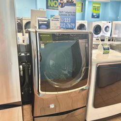 LG Washer 5.8 Cu Ft Mega Capacity With Pedestal Washer