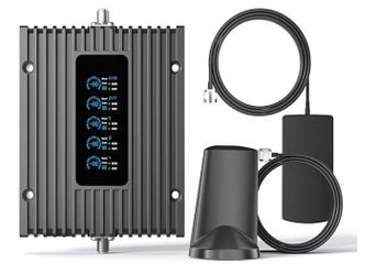 Cell Phone Booster for Car, SUV, Van,|LCD Display Vehicle Cell Phone Signal Booster,Boost 5G & 4G LTE for All U.S. Carriers -Verizon, AT&T, T-Mobile &