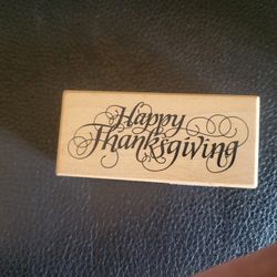 Wood Stamp Happy Thanksgiving 