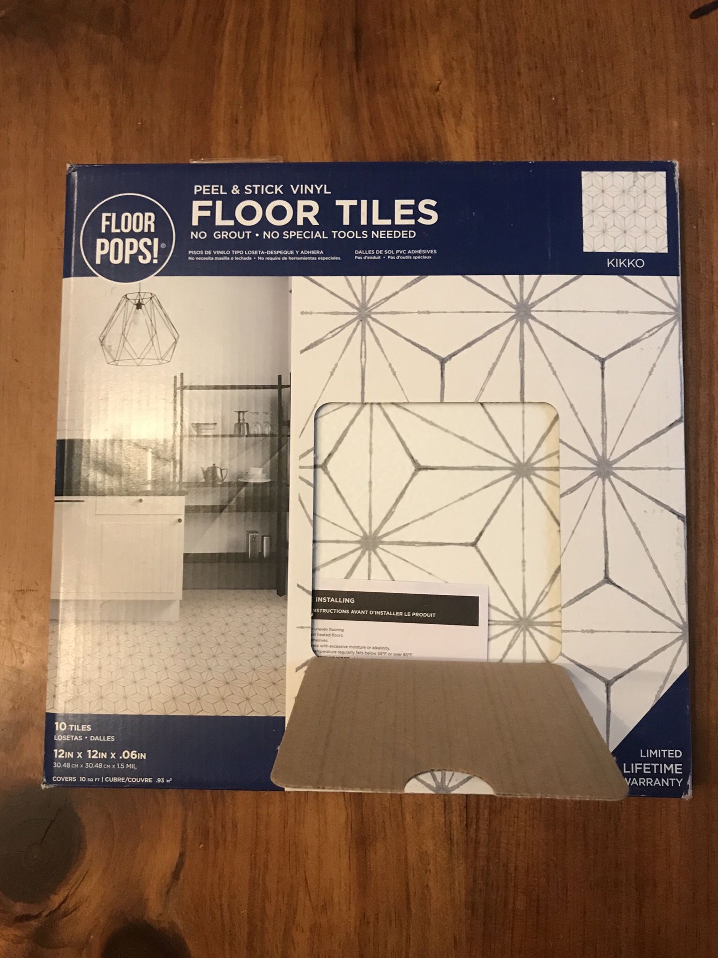Modern peel and stick floor tiles