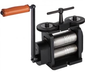 Jewelry Combination Rolling Mill 130mm Width Flat Rolling Mill 65 mm Diameter Rollers Rolling Mill Press Gear Ratio 4:1 Jewelry Press Tabletting Tool