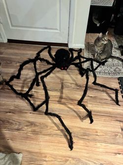 Large Furry Spirit Halloween Spider 1.5ft tall