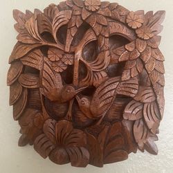 Vintage Ornate Carved Wall Decor (71/4” x 7 1/2”)