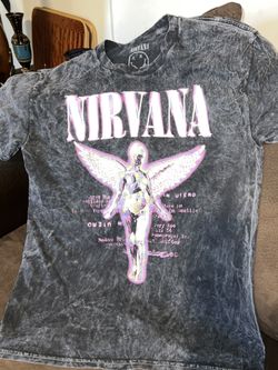 Nirvana In Utero Album Art Neon graphic Tee size M