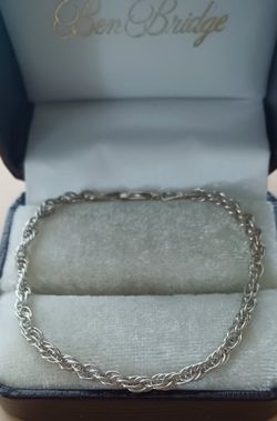 Vintage Sterling Silver Rope Bracelet