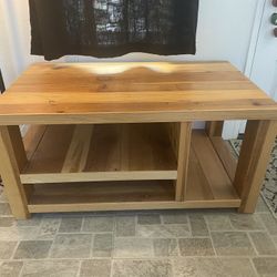 Solid Wood Media Table Or Bench
