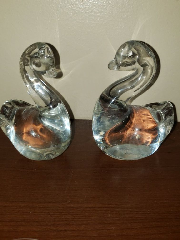 Spode Glass Swan