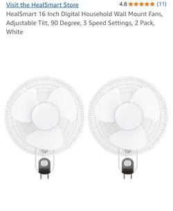 Pair Of Wall Fans In The Box Never Open I bought It But Use It.