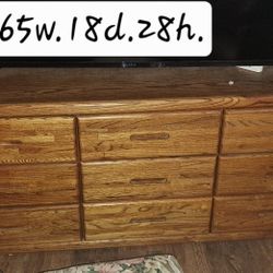 Oak Dresser W/ Mirror