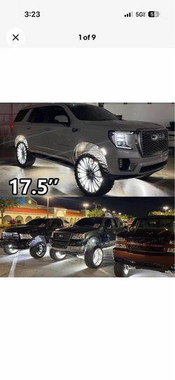 4Rings 17.5'' Pure White Quad Row LED Truck Wheel Rim Lights Strobe Kit
