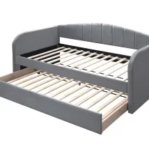 Twin twin size gray daybed w orthopedic mattress