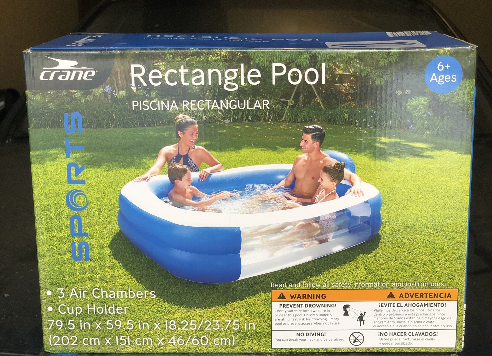New 6.6ft pool IN BOX!!! Cup holder