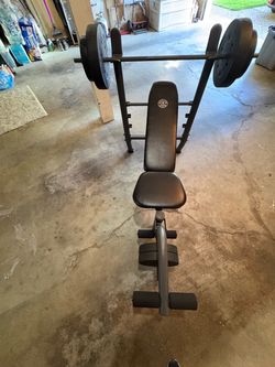 Gold’s Gym Weight bench and weights