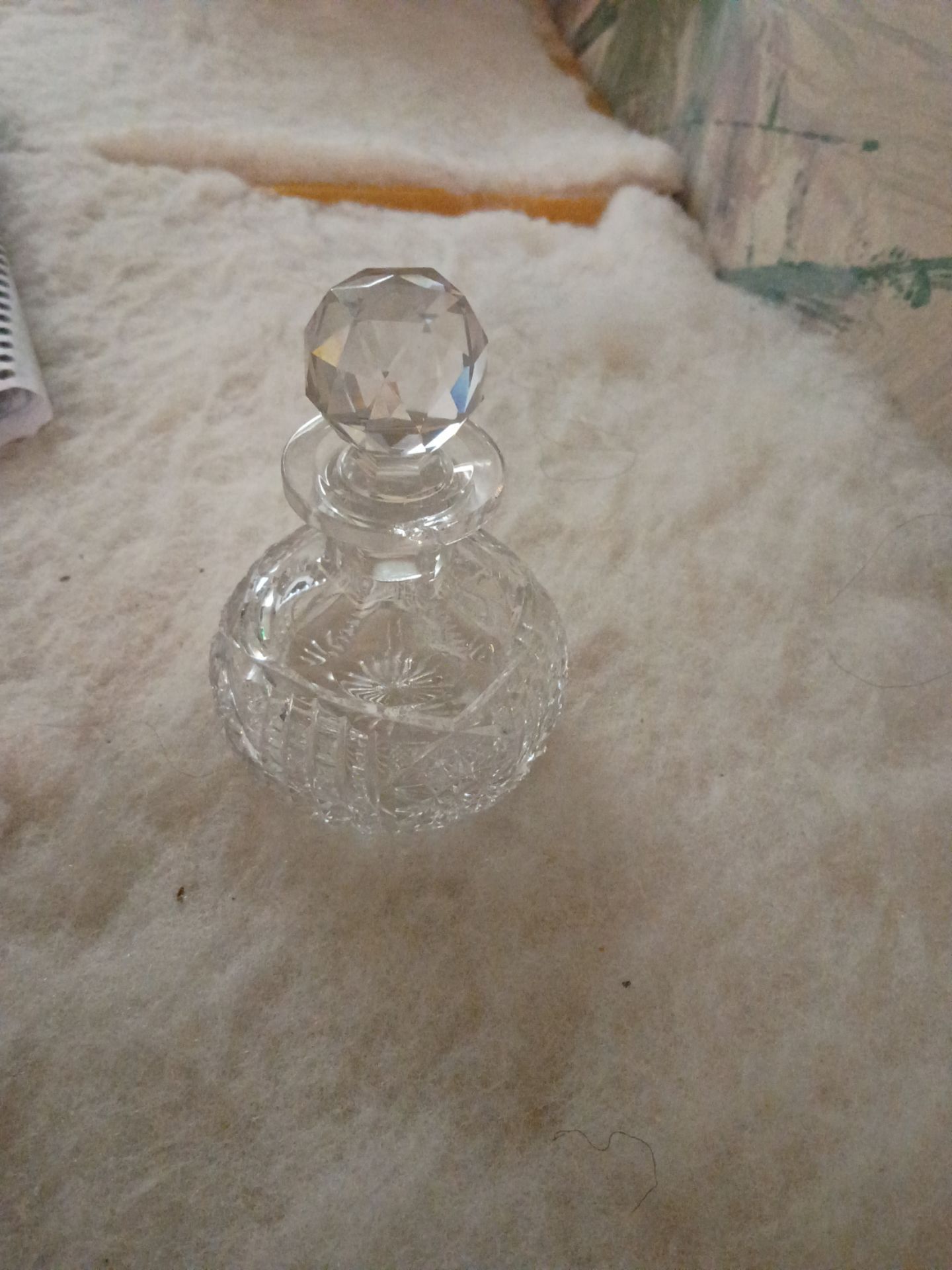 Vintage Cut Glass Perfume Bottle