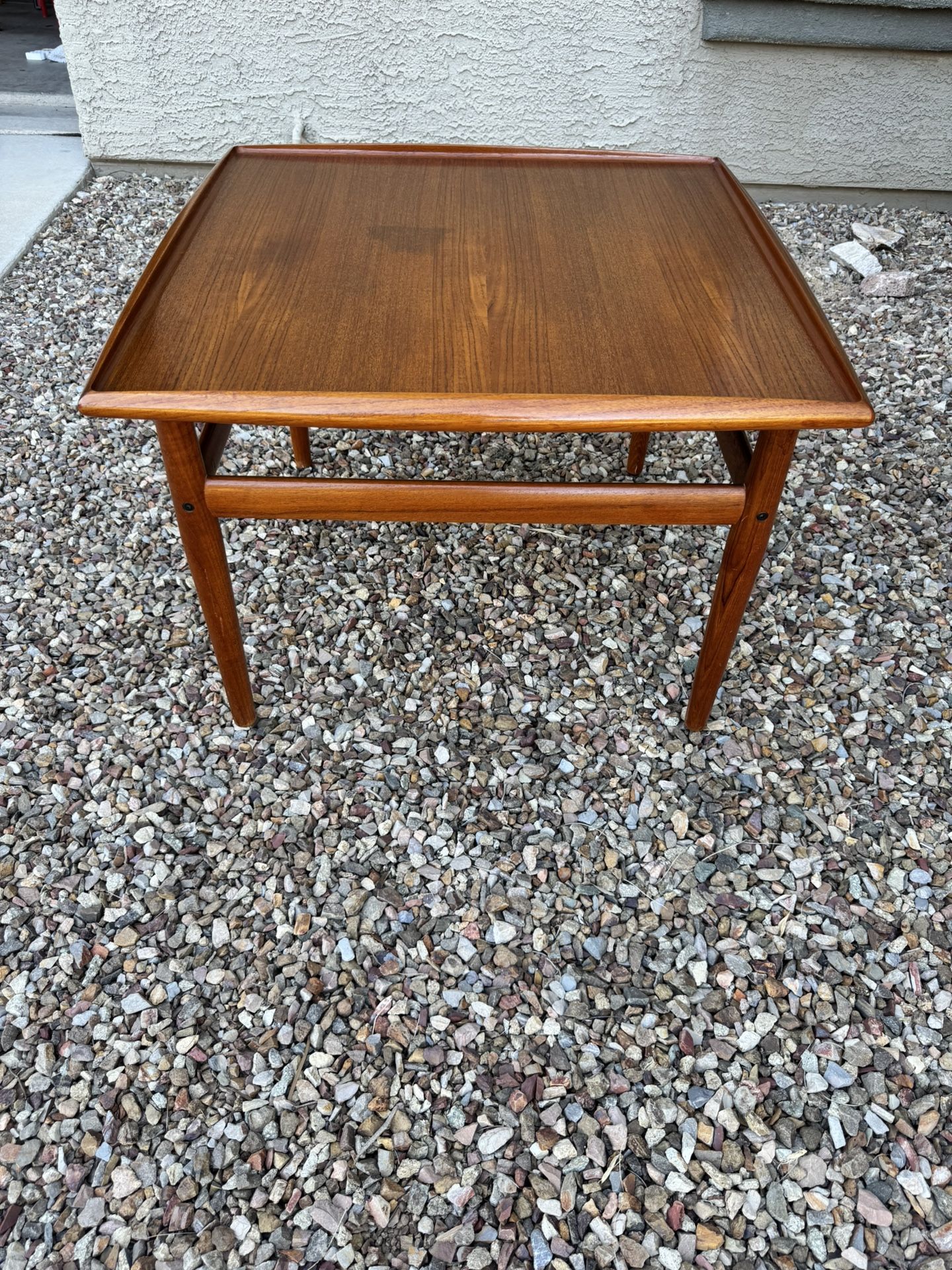 Danish Square Teak Coffee or Side Table by Inspired by Grete Jalk