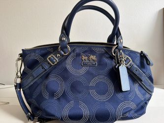 Coach Madison dotted op art Sophia hand bag Vintage