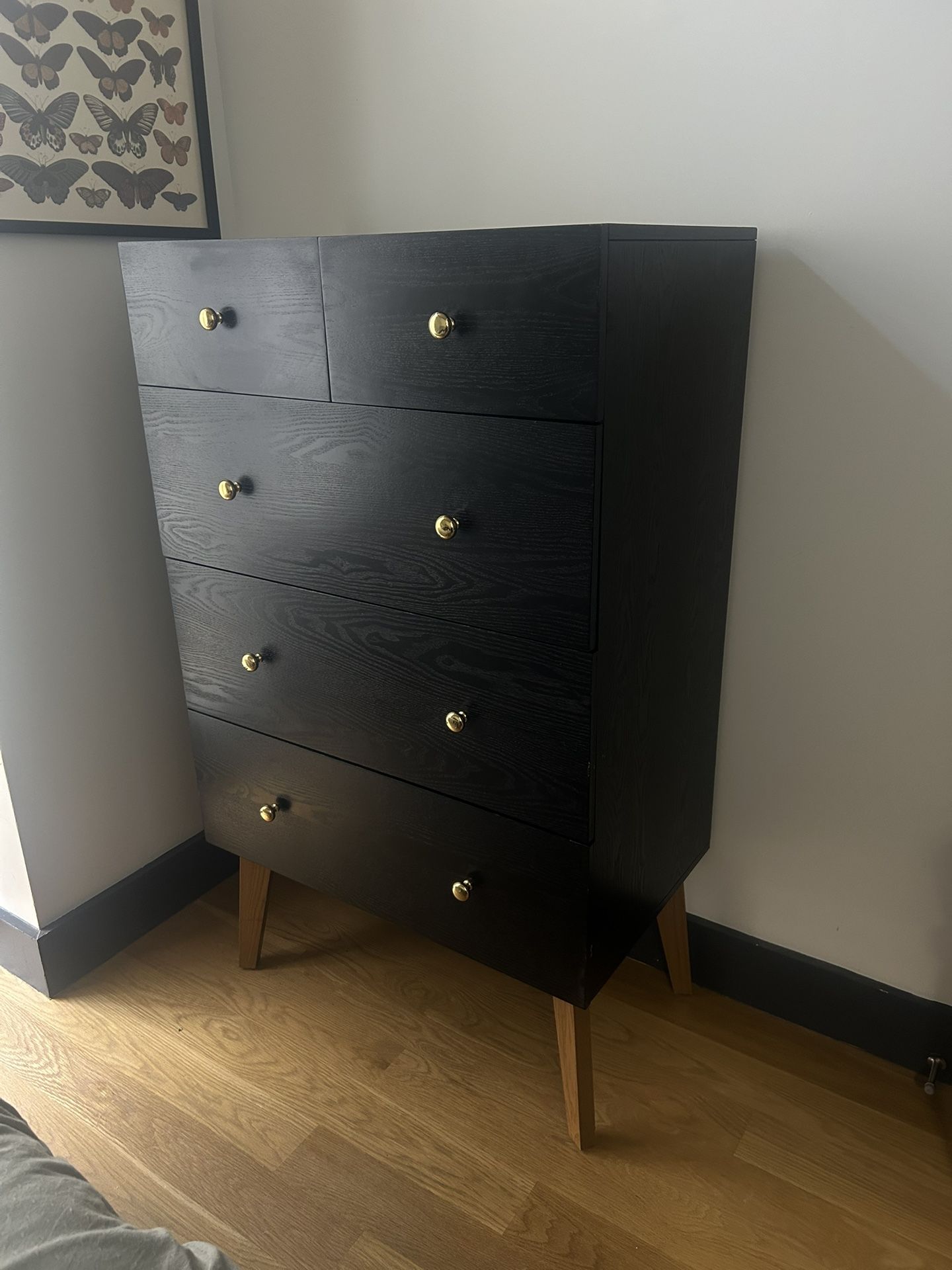 West Elm Tall boy Mid-Century Dresser