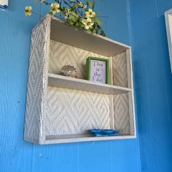 Vintage Wicker Wall Shelf