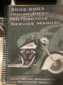 Indian chief motorcycle service manual 2002. 2003
