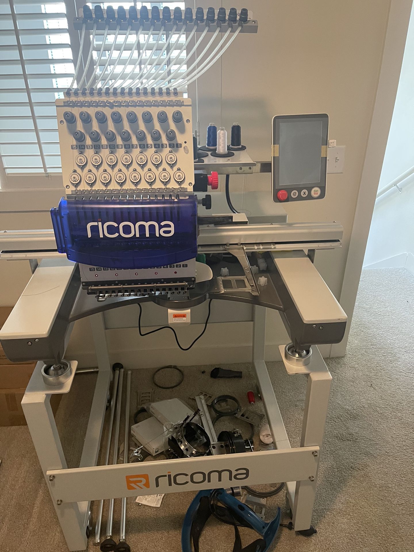 Ricoma 15 Needle Large Space Embroidery Machine SWD 1501 Never