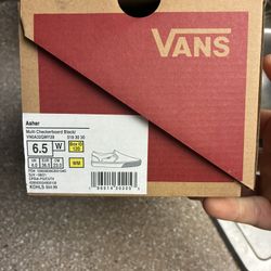 Vans women size 6.5 red checkerboard 