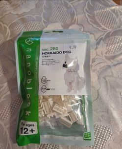 Nanoblock NBC_280 Hokkaido Dog Building Toy 120 pcs