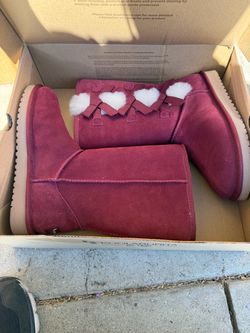 Koolaburra by UGG Suede Boots with Heart Pom Detail