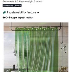 [Brand New] Green EVA Shower Curtain 