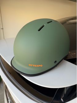 Bike Helmets for Adult, Retro Adjustiable Helmets, Lightweight Bicycle Sporty Helmets-Green(M)