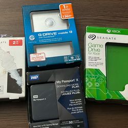 (4) External Hard Drives $160