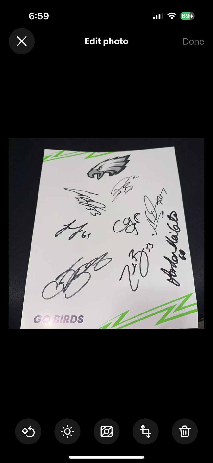 Philadelphia Eagles Autographs (players In Description, Including Saquon Barkley)