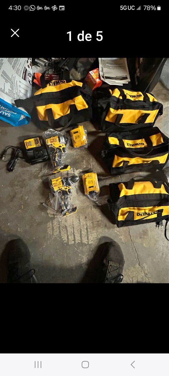 New Combo Drill Dewalt  Battery 6.AH 100 Battery And CHARGER  150