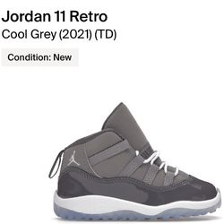 Jordan 11 Retro Cool Grey Toddler Size 4C