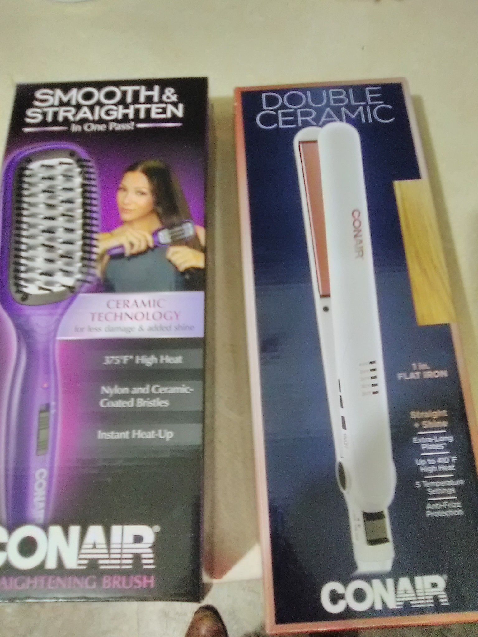 New Conair Flat Iron and smoothly brush