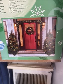 4 Pc Wreath And Tree Set