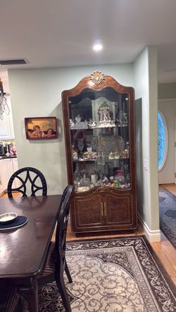 Ornate Wooden China Display Cabinet