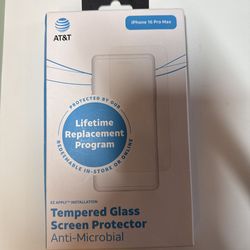 AT&T Tempered Glass Screen Protector for iPhone 16 Pro Max