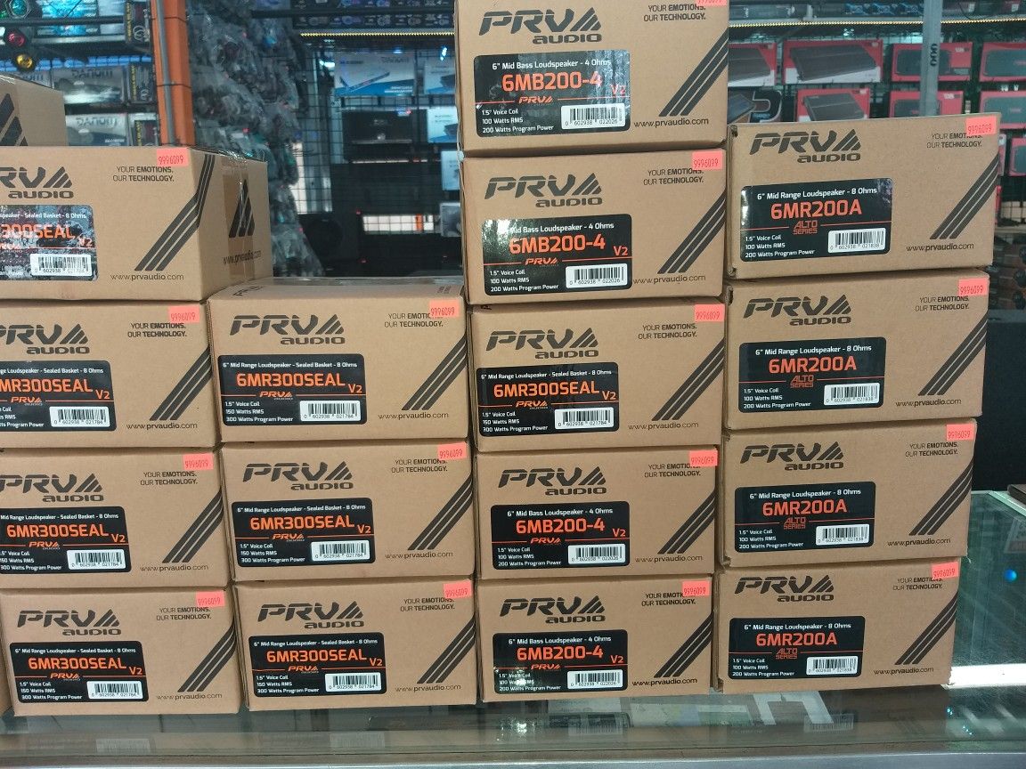 PRV midrange speakers! 6.5" 8" & 6x9" available!