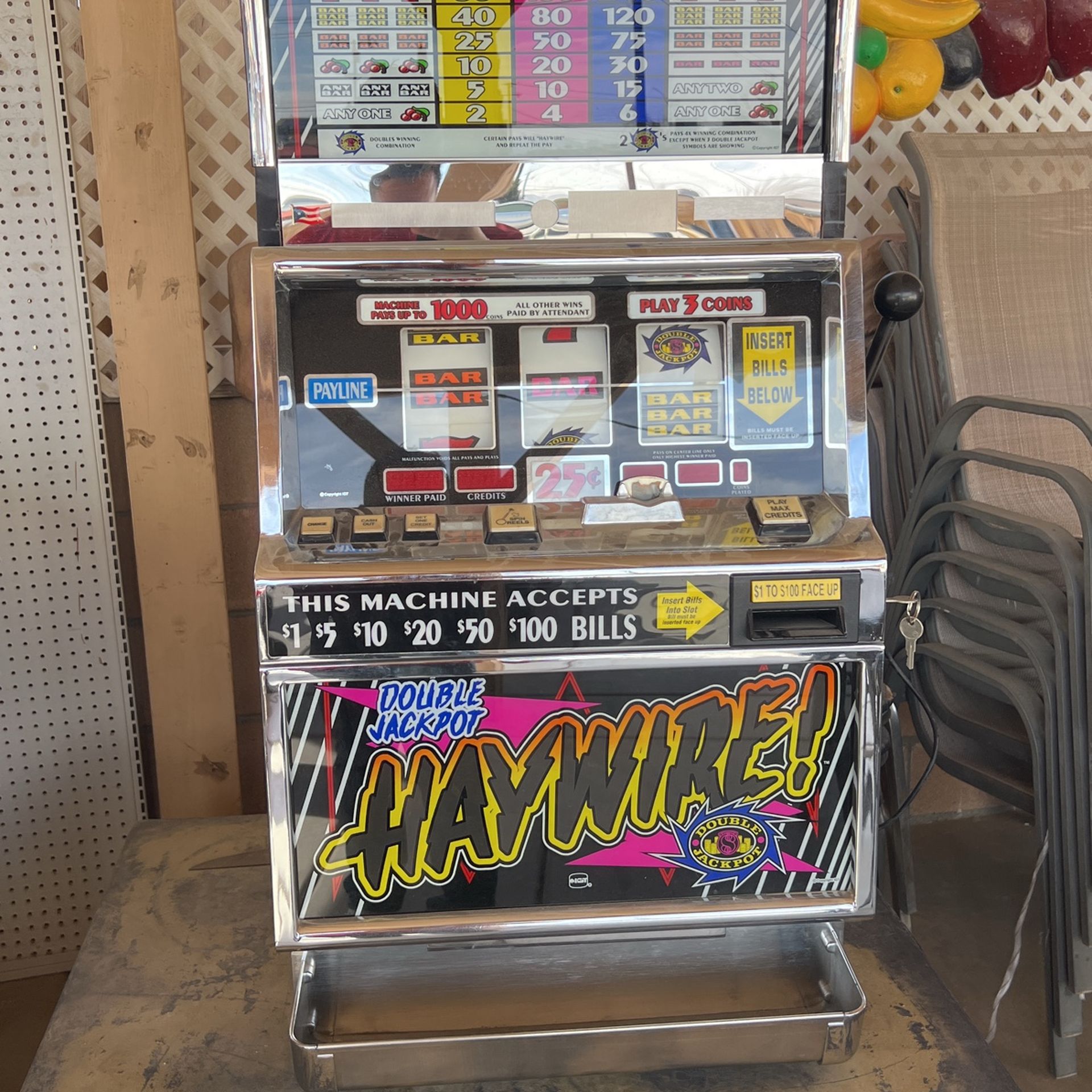 Haywire Double Jackpot Casino Slit Machine