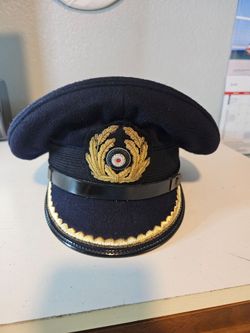 Vintage German Merchant Marine Officer Visor Cap Hat Daluge Hannover (Size 56)