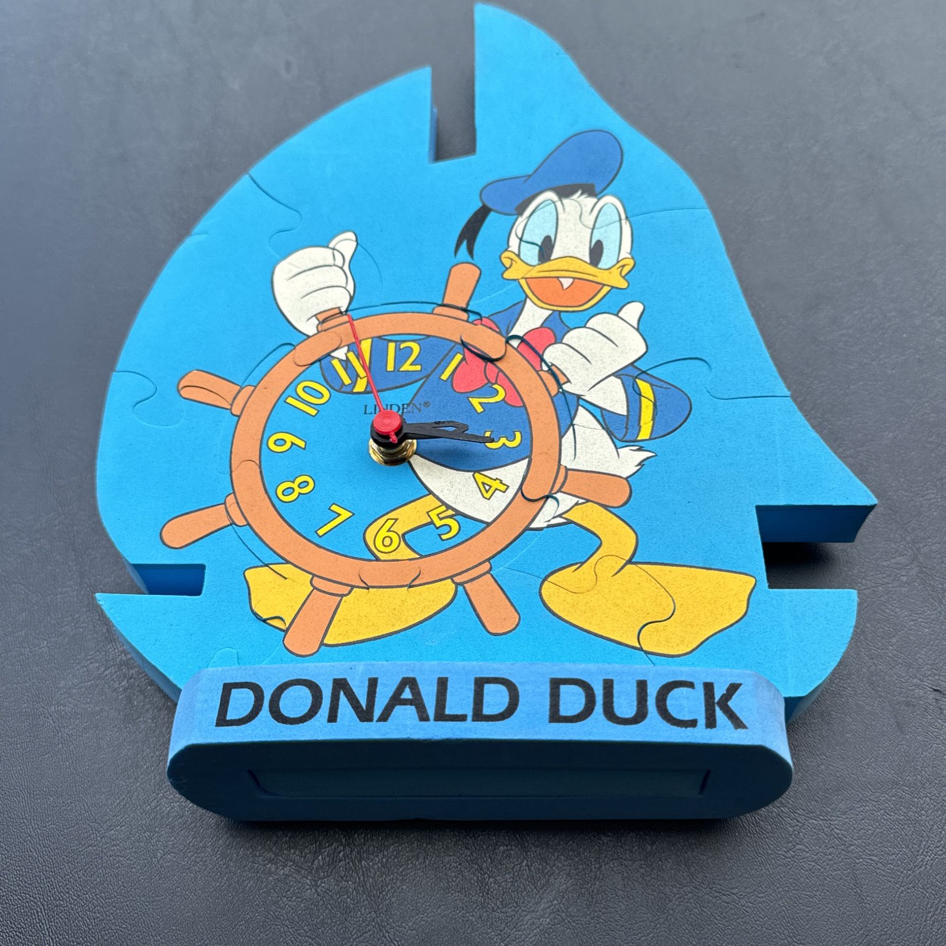 Vintage Disney Donald Duck Nautical Foam Puzzle Clock by Linden