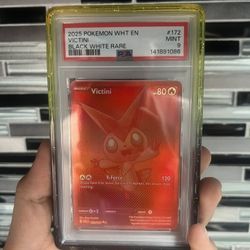2025 POKEMON BLK EN-BLACK BOLT BLACK WHITE RARE #171 VICTINI PSA 9