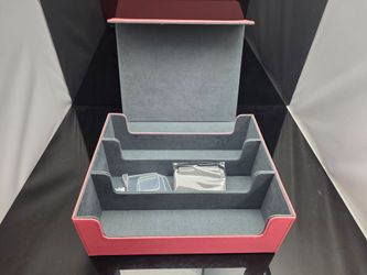 Black/ Pink. 2000+ Trading Card Game PU Leather Storage Box Bulk Magnetic Pokemon/Yugioh/MGT
