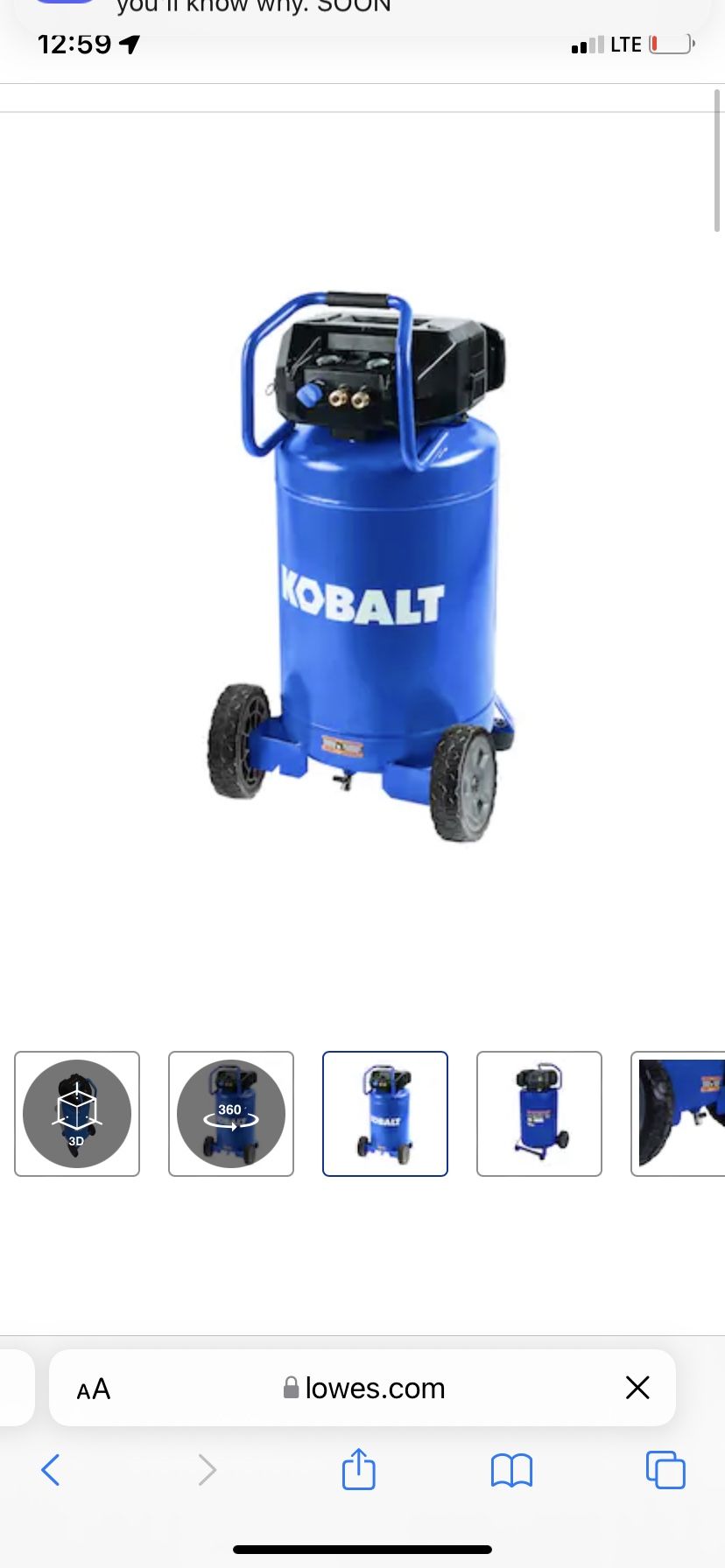 20 Gallon Kolbolt Air Compressor
