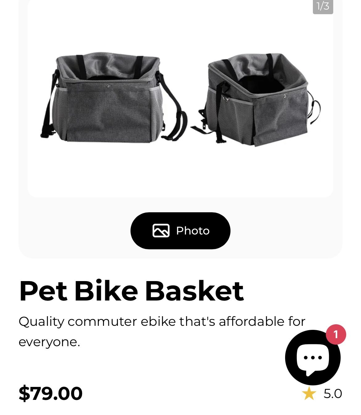 Pet Bike Basket NEW